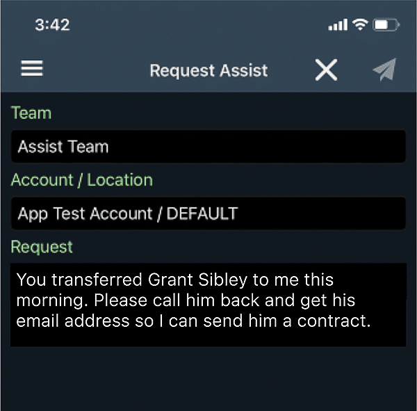 Request assistance Request assistance left_alt