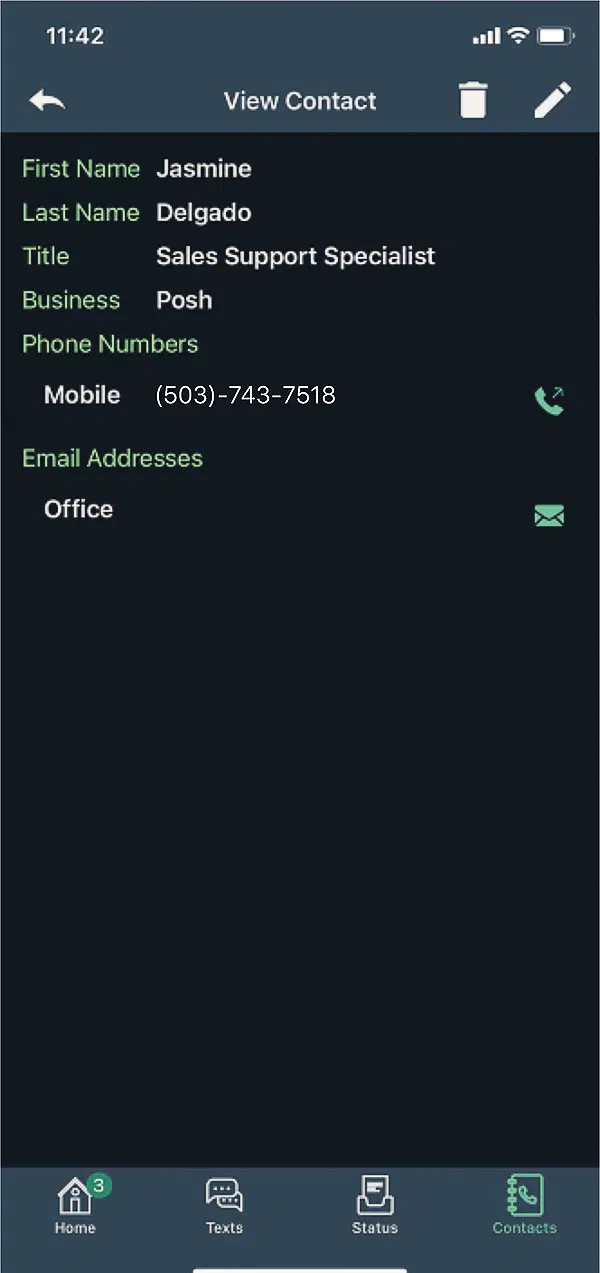 Save Contact Feature in Posh App