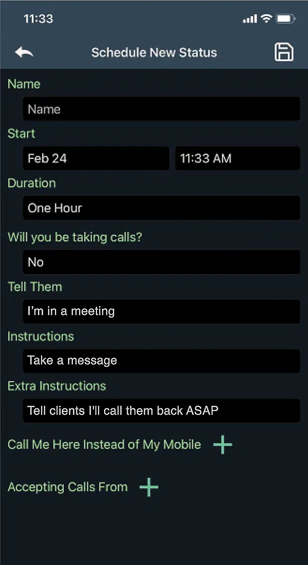 Posh Schedule Your Status