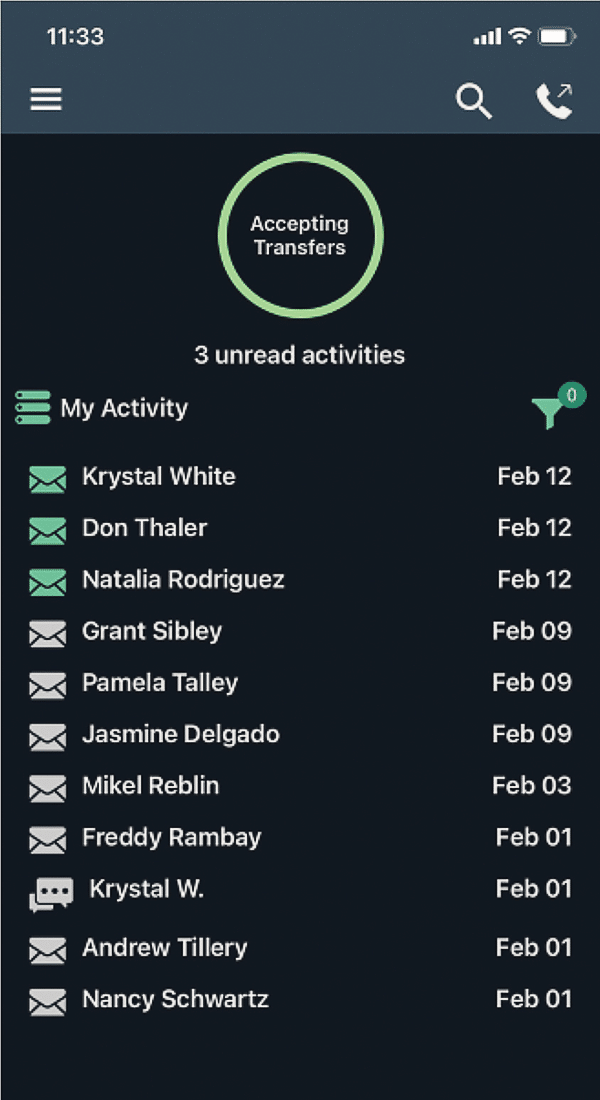 Accepting Transfers Accepting Transfers