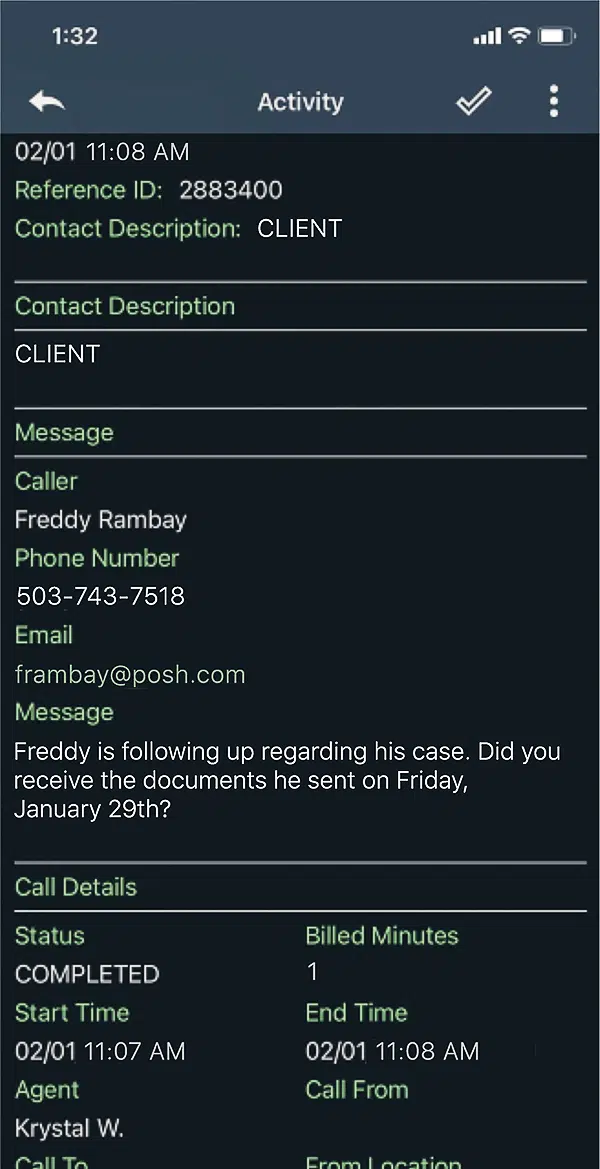 Activity Records Feature in Posh App