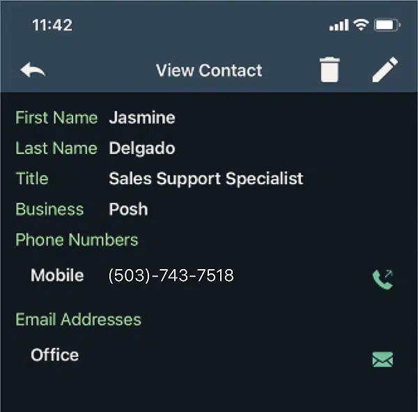 Save Contact Feature in Posh App