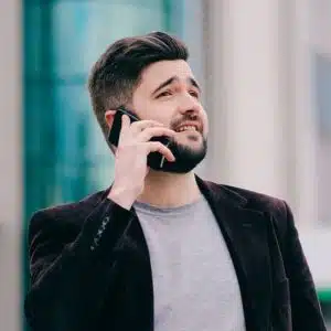 Lawyer busy in answering calls