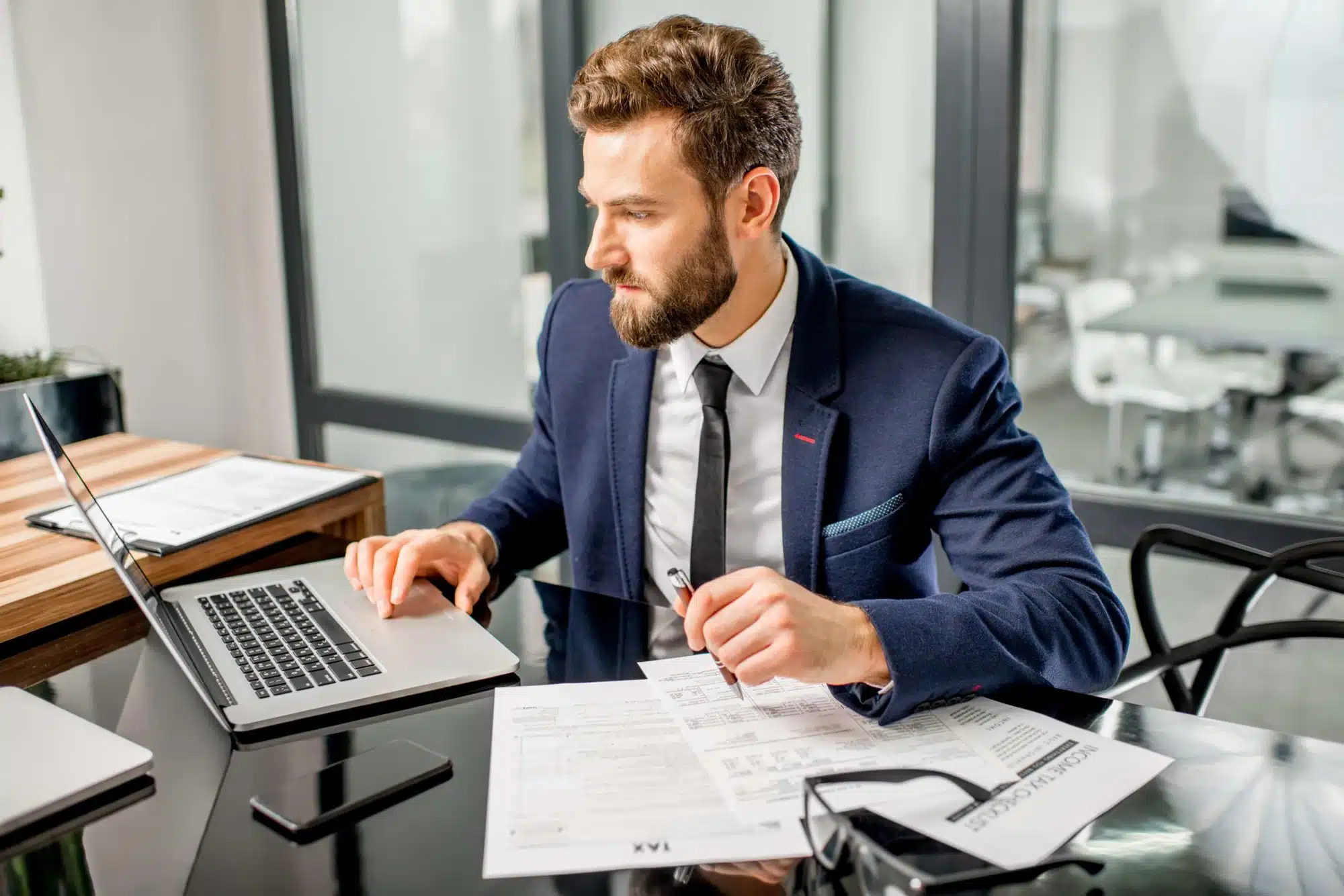 tax professional working on Revenue