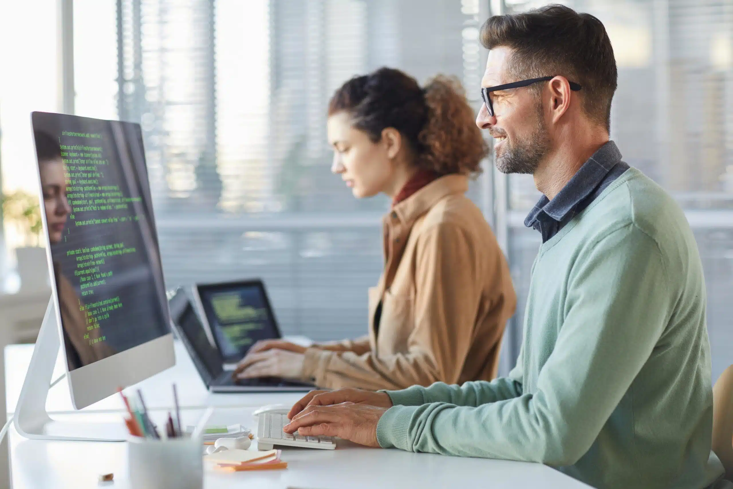 Tech Professionals working on software project