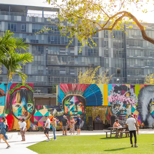 Colorful Wynwood Walls street art in Miami, Posh's answering service coverage area